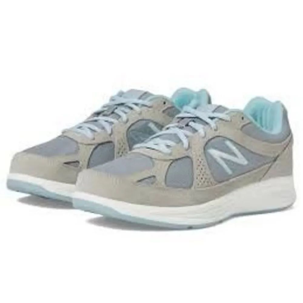 New Balance 877v1 Walking Sneakers Silver Blue Chunky Athleisure Women's Size 11